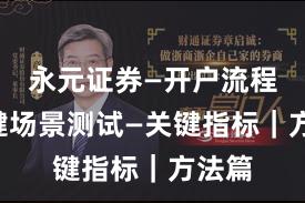 永元证券—开户流程—关键场景测试—关键指标｜方法篇