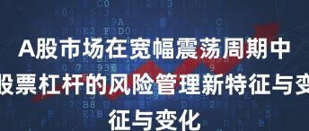 A股市场在宽幅震荡周期中中股票杠杆的风险管理新特征与变化